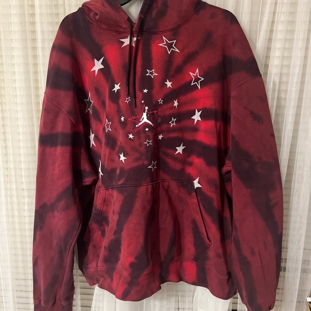 Jordan Stars Spellout Tie Dye Hoodie Men 2XL 9